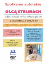 Spotkanie autorskie z Olgą Stelmach 