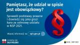 Uwaga! Za odmowę spisu grozi kara grzywny! 