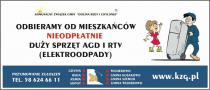 Bezpłatny odbiór dużego sprzętu RTV i AGD z domów