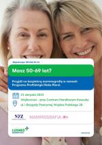 Bezpłatna mammografia dla Pań w wieku 50 - 69 lat w Wejherowie 