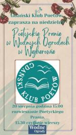 Poetyckie Pranie w Wodnych Ogrodach 