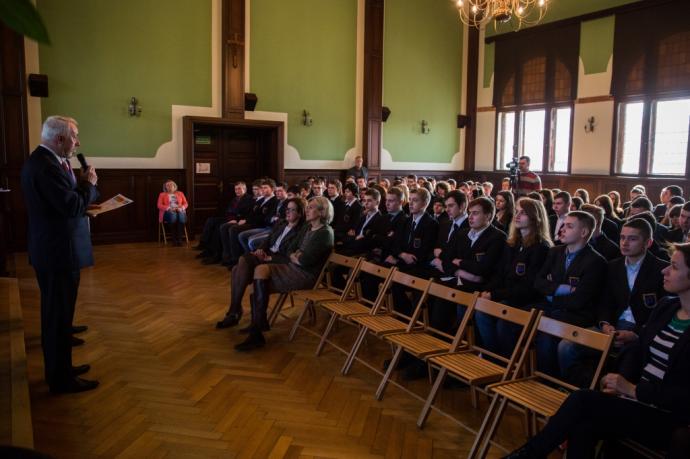 Prezydent Krzysztof Hildebrandt spotyka się z młodzieżą 
