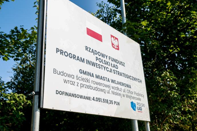 Kładka rowerowa nad rzeką Redą wzdłuż ul. Ofiar Piaśnicy służy mieszkańcom i turystom